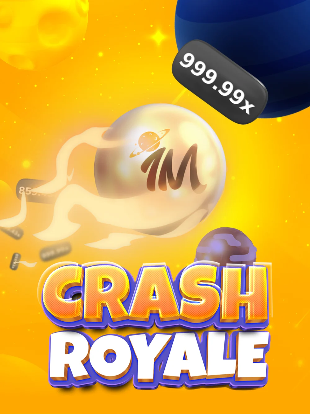 Experiencia de crash game con estética de competencia y velocidad.