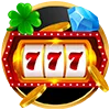 Juego visual con fondo oscuro y acentos de neón para categoría de slots.